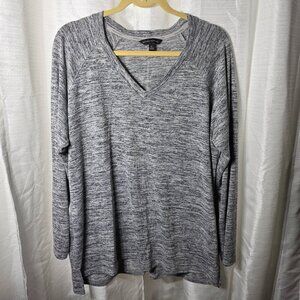Banana Republic Women's Heather Gray Long-sleeved Tunic Top size XL